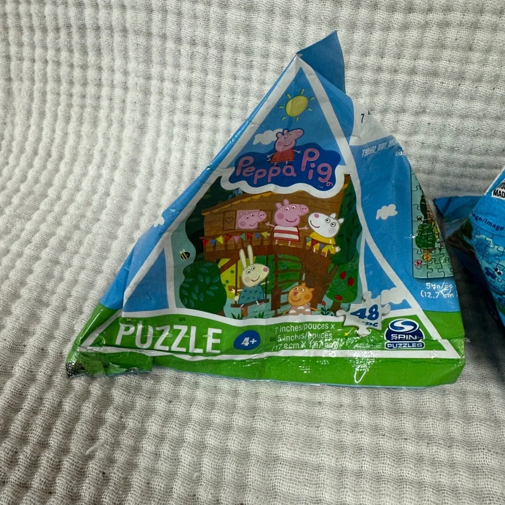 Disney Stitch Figure + Kids Puzzle Lot Peppa Pig Blue's Clues & You Party Favors